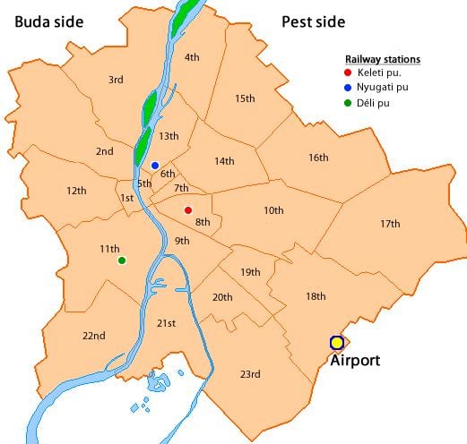 budapest 8ème arrondissement de la carte