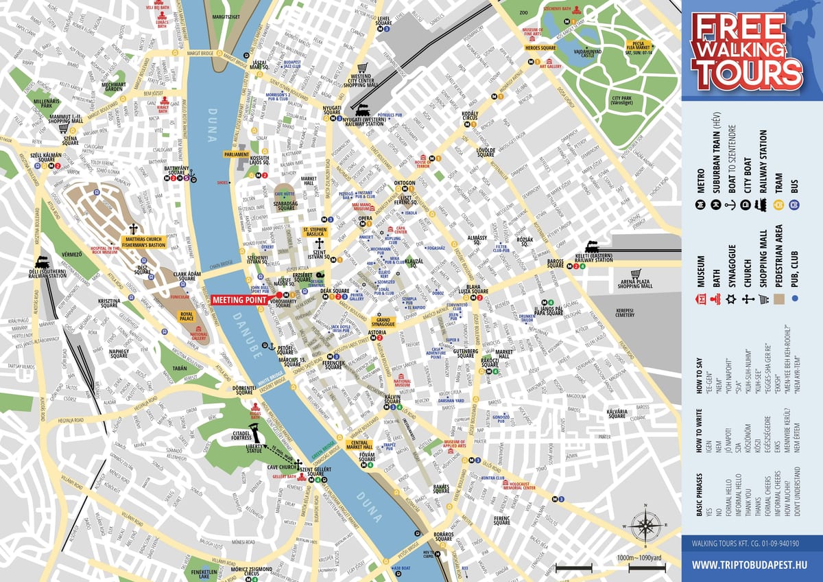 visite guidée de budapest carte