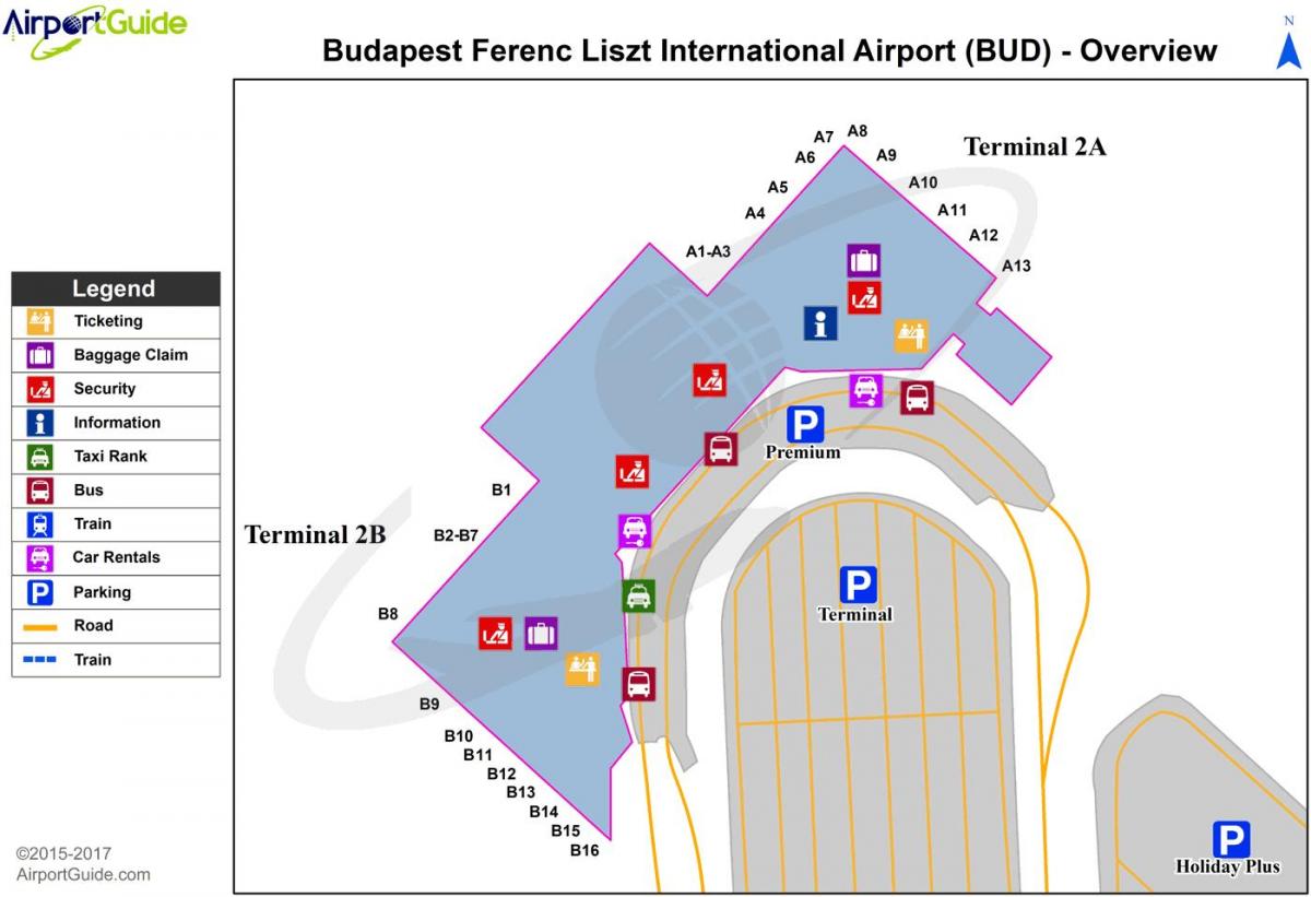 budapest carte de l'aéroport de