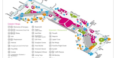 L'aéroport de budapest carte