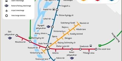 Budapest station de bus la carte