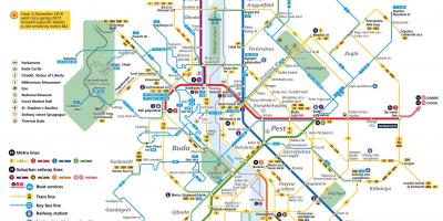 La carte de transports publics de budapest