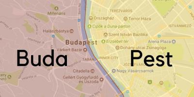 Budapest quartiers de la carte