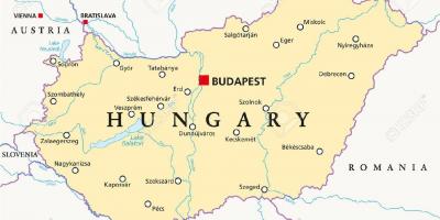 Budapest emplacement de la carte du monde