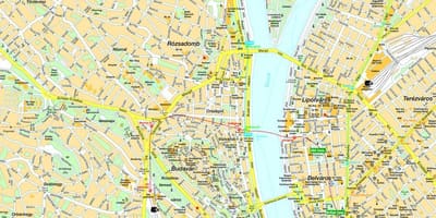 La carte de budapest et ses environs