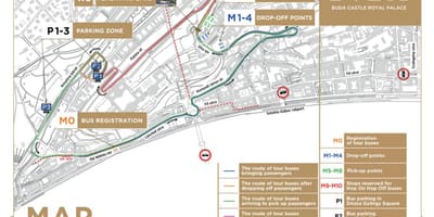 Quartier du château de budapest carte