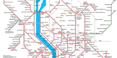 Budapest plan de métro de l'aéroport