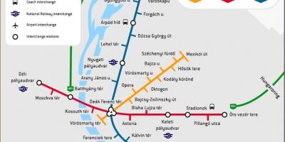 Plan du métro de budapest en hongrie